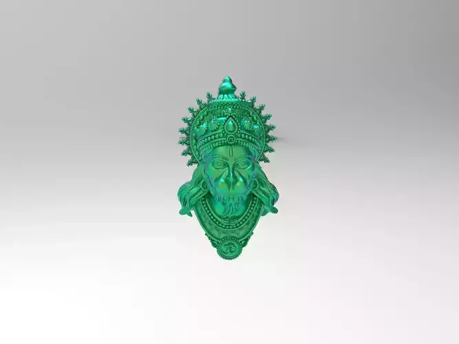 Hanuman hindu gold silver gold pendent