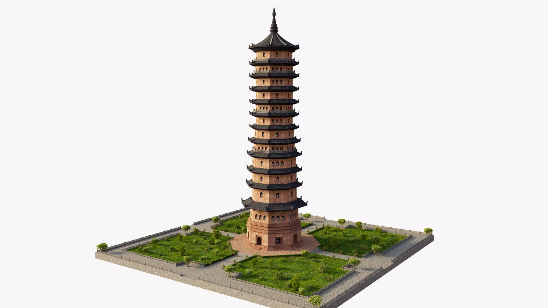 Bao Thien Pagoda 3D model