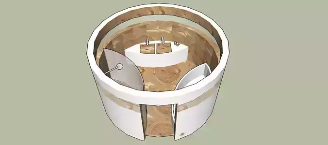 ROUND BATHROOM 3D model