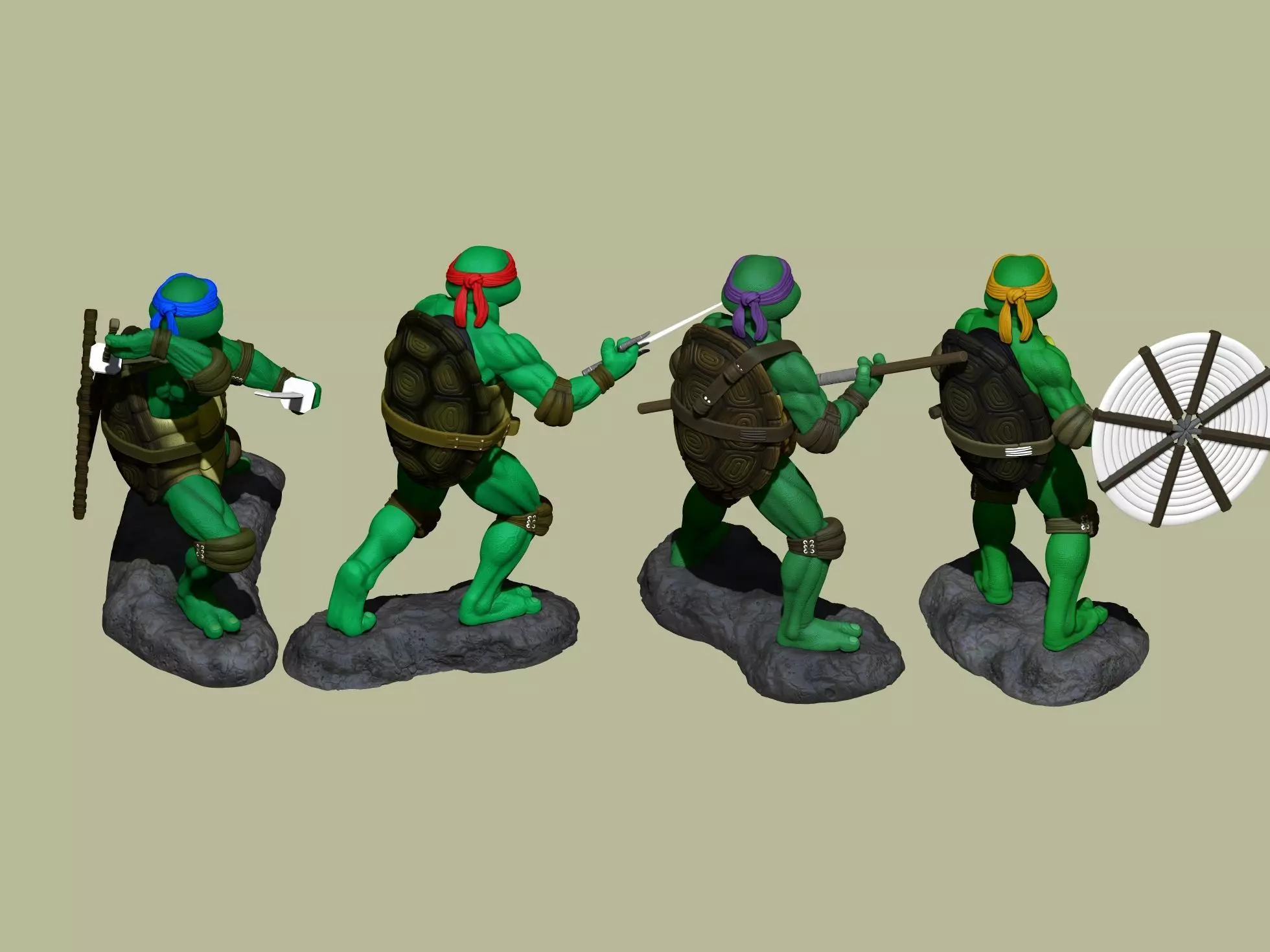 Turtles  Ninja 1990 TMNT STL 3D print model_2