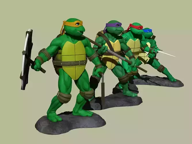 Turtles  Ninja 1990 TMNT STL