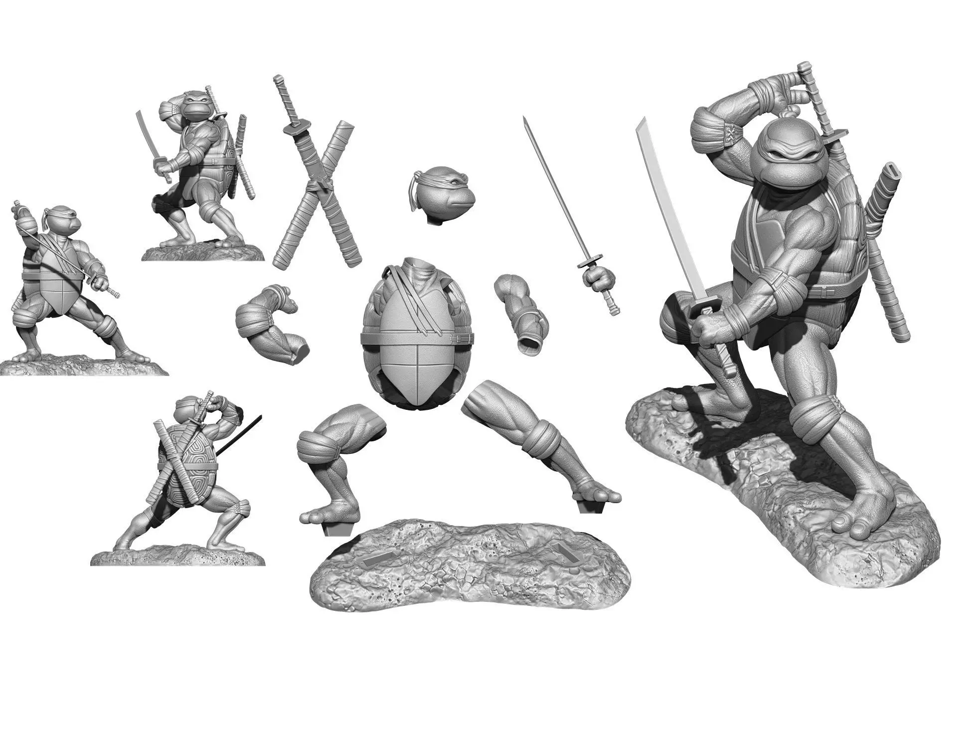 Turtles  Ninja 1990 TMNT STL 3D print model_24