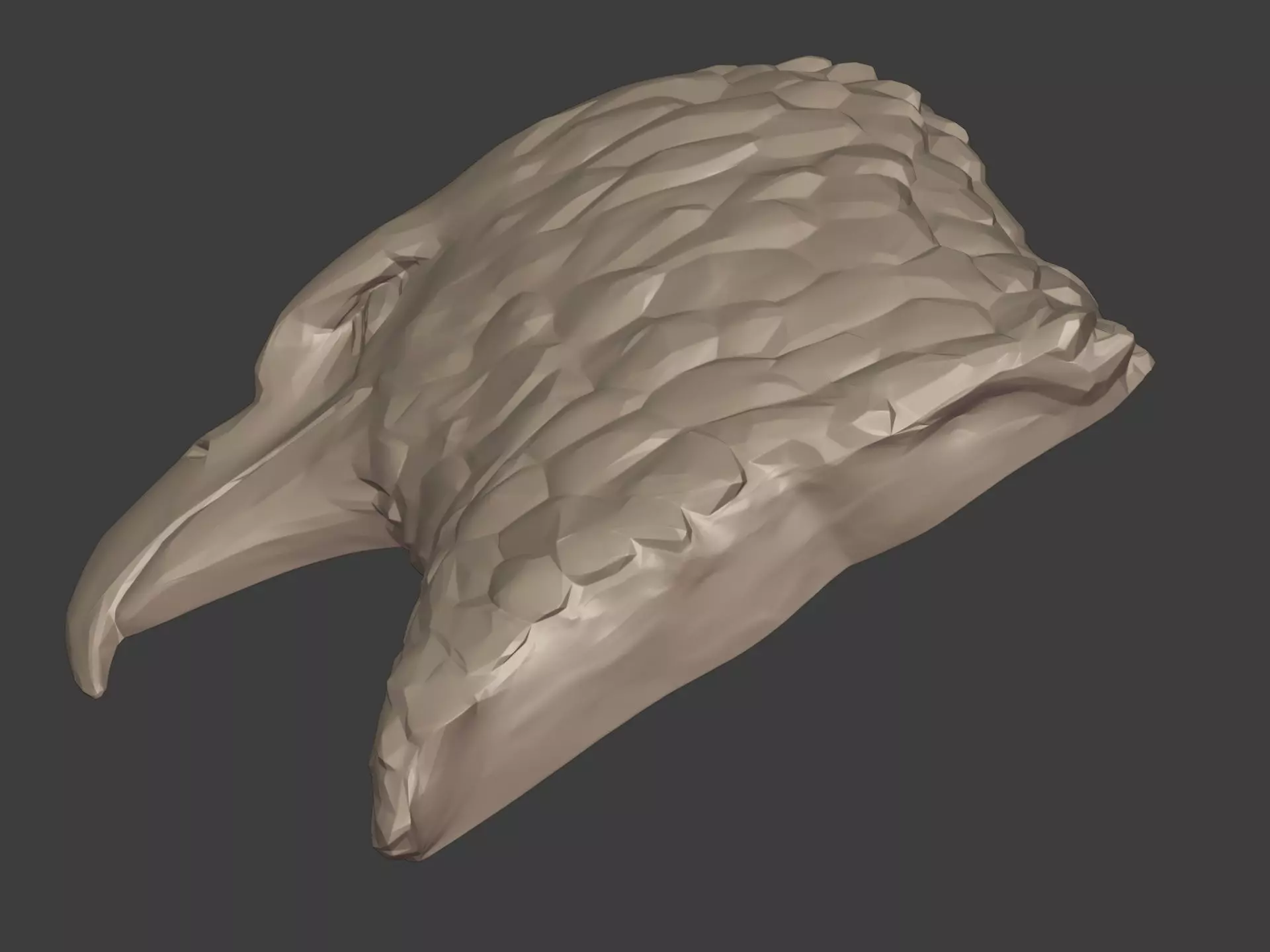 Eagle Head Pendant 3D print model_13