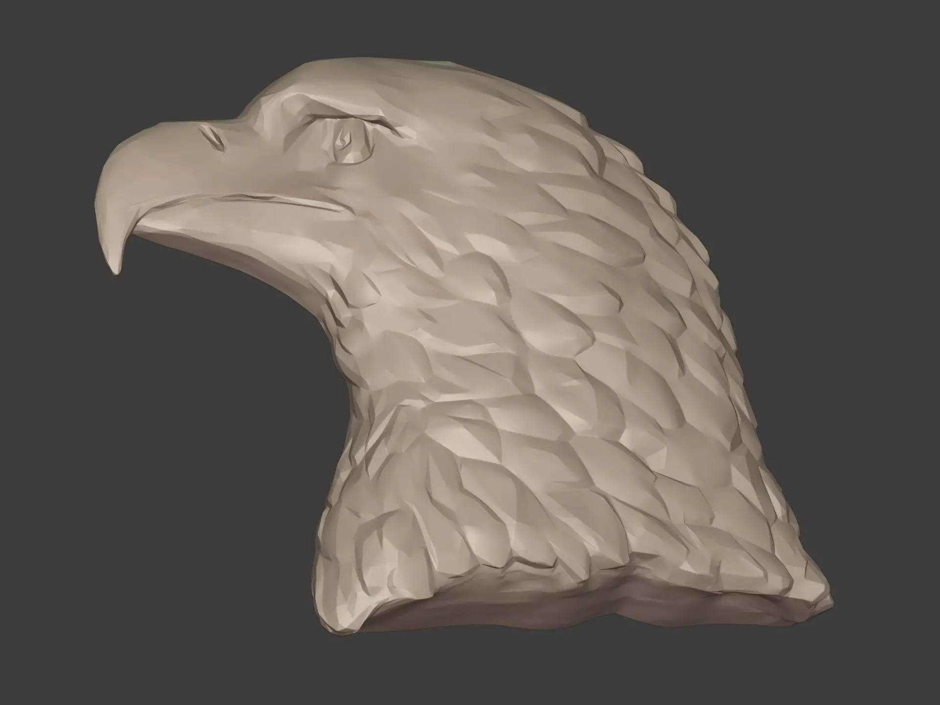 Eagle Head Pendant 3D print model_8