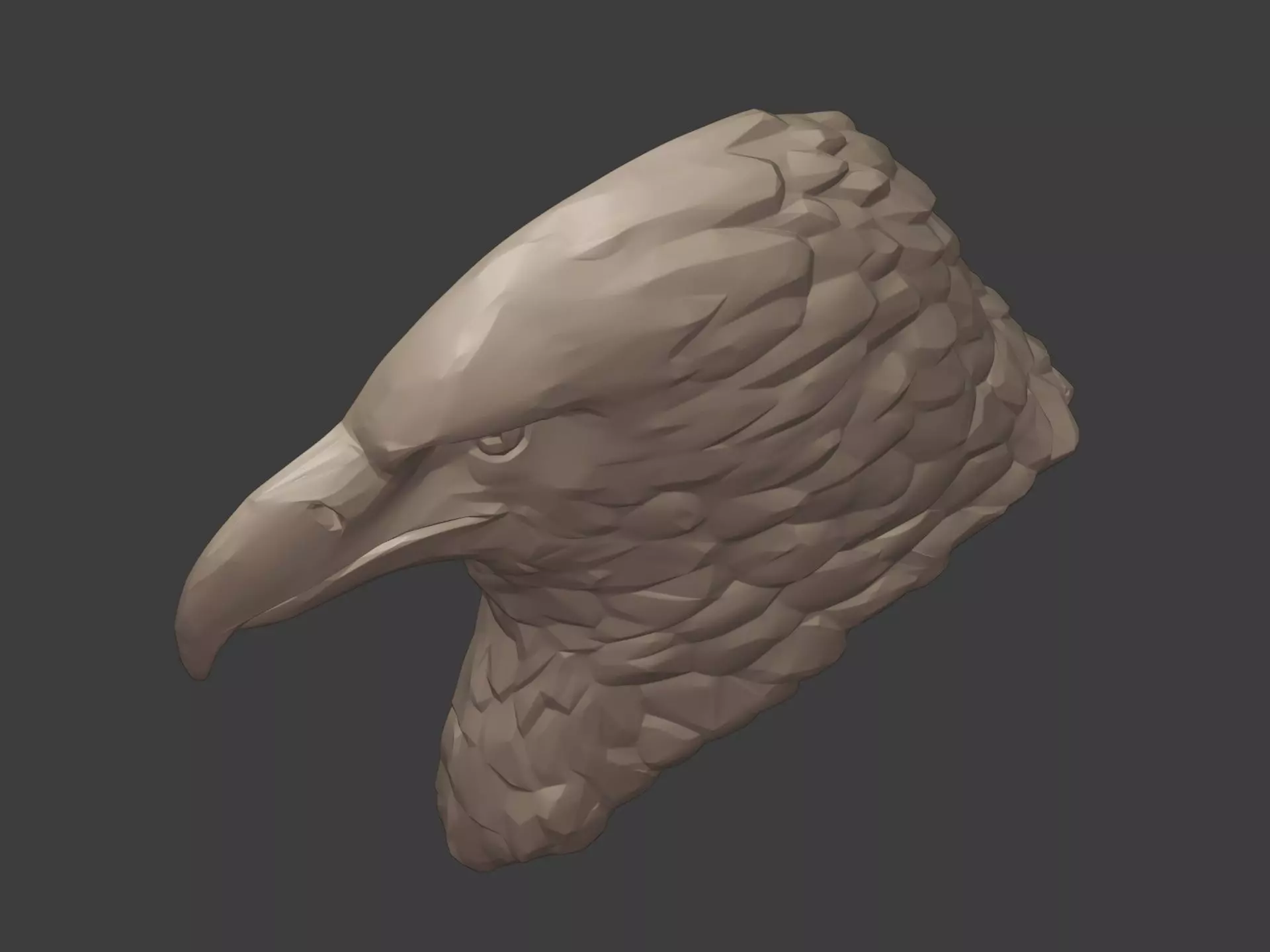 Eagle Head Pendant 3D print model_7