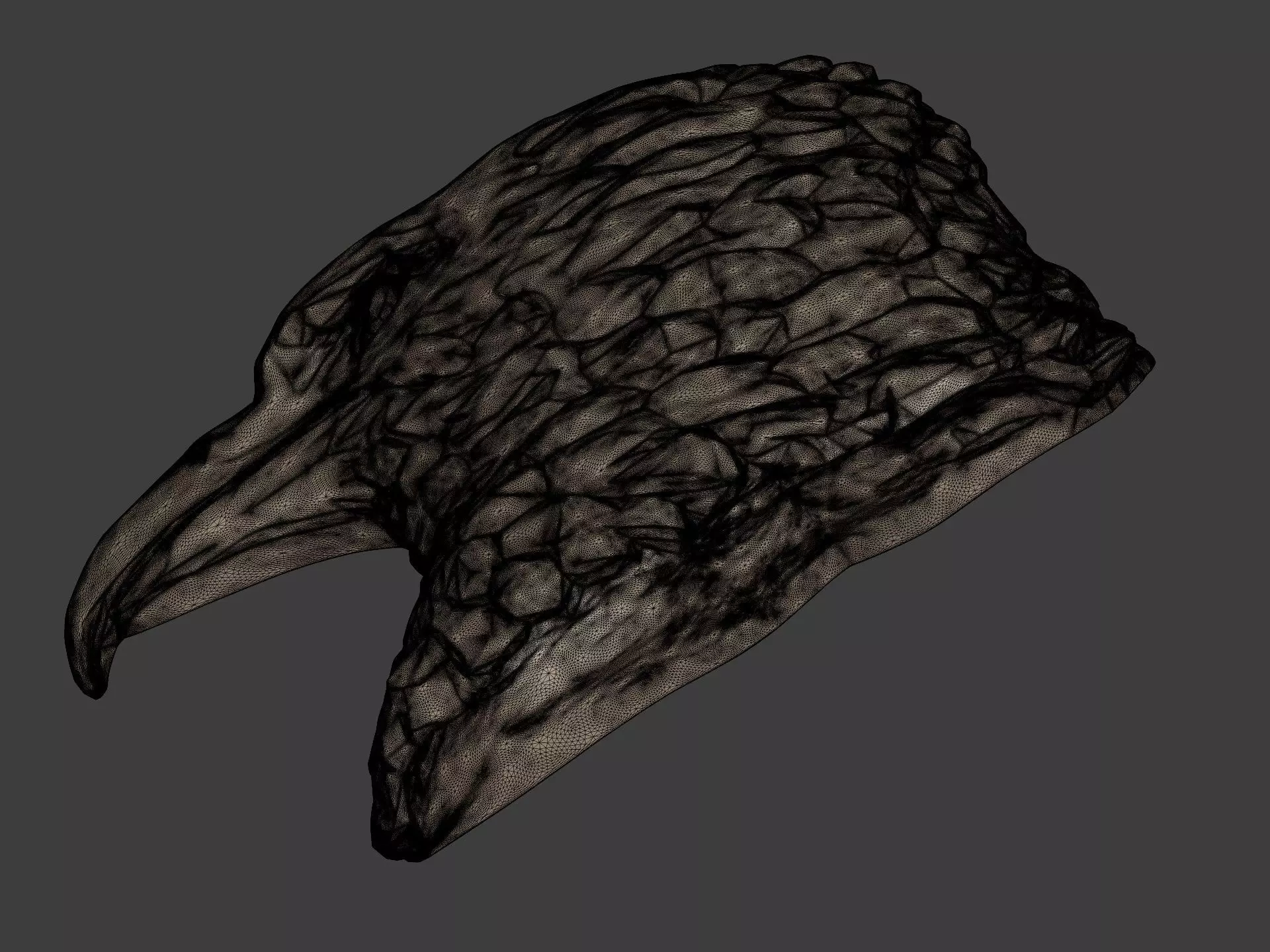 Eagle Head Pendant 3D print model_14