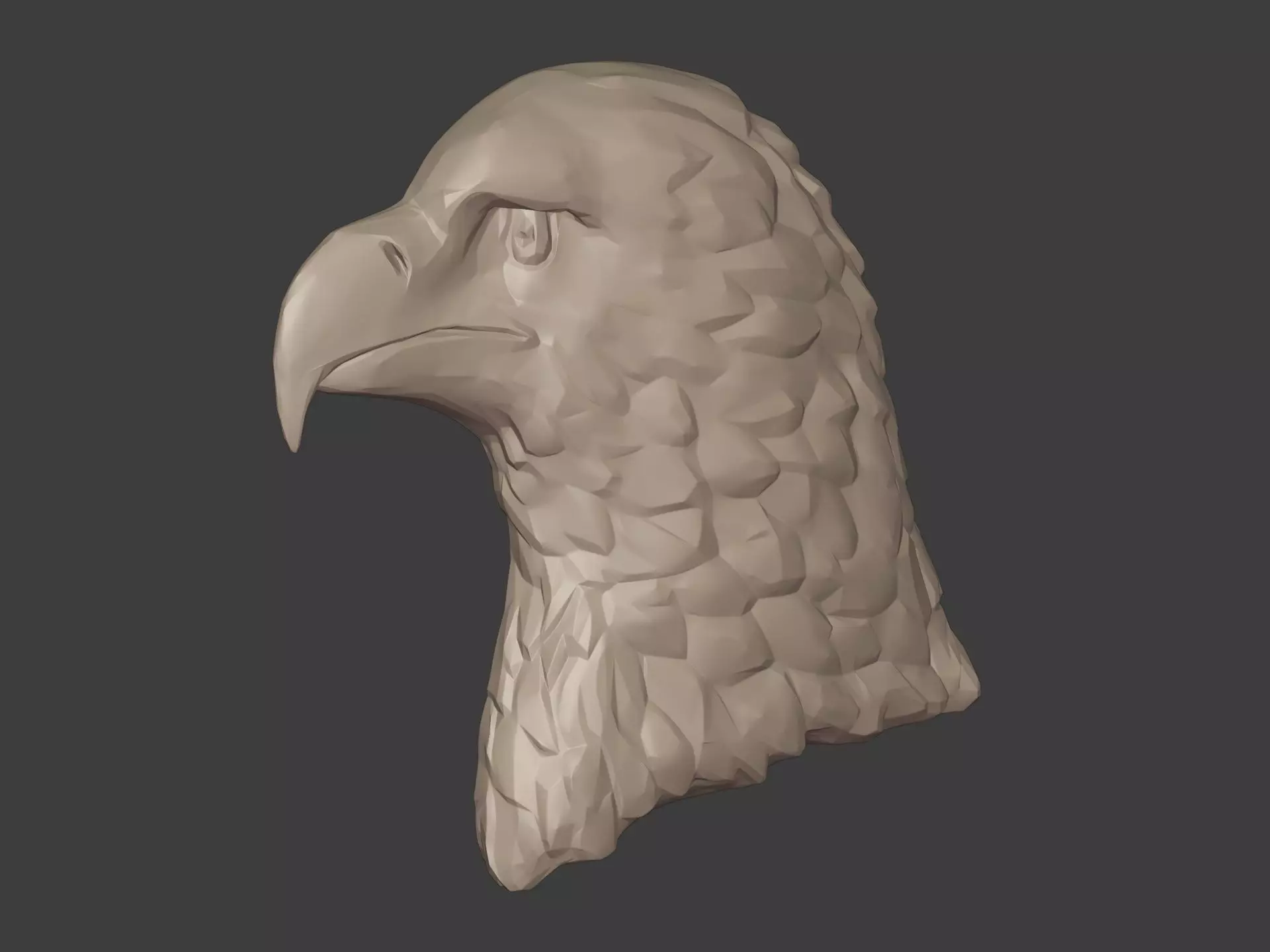 Eagle Head Pendant 3D print model_5