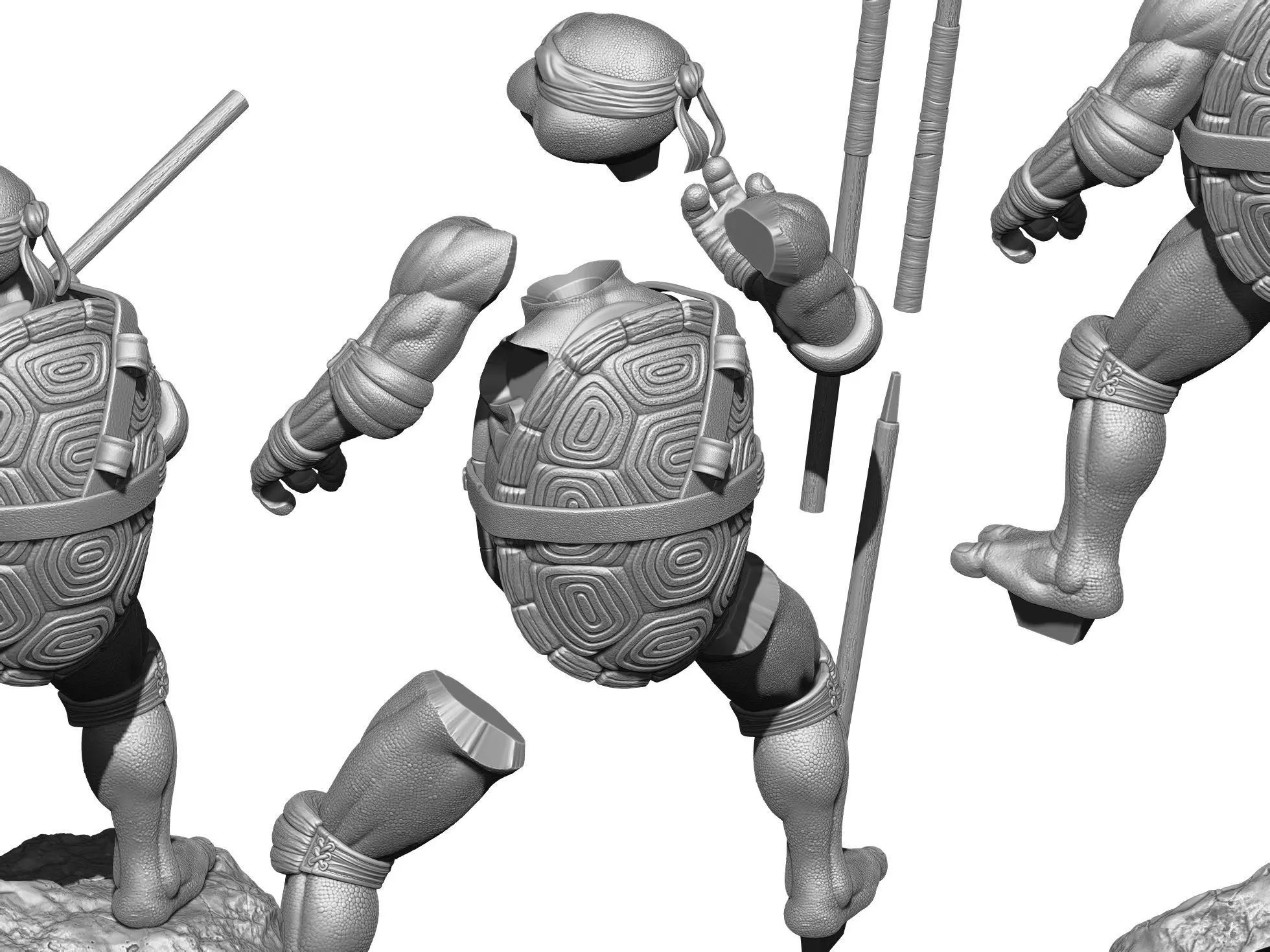 DONATELLO TMNT 1990 STL 3D print model_22