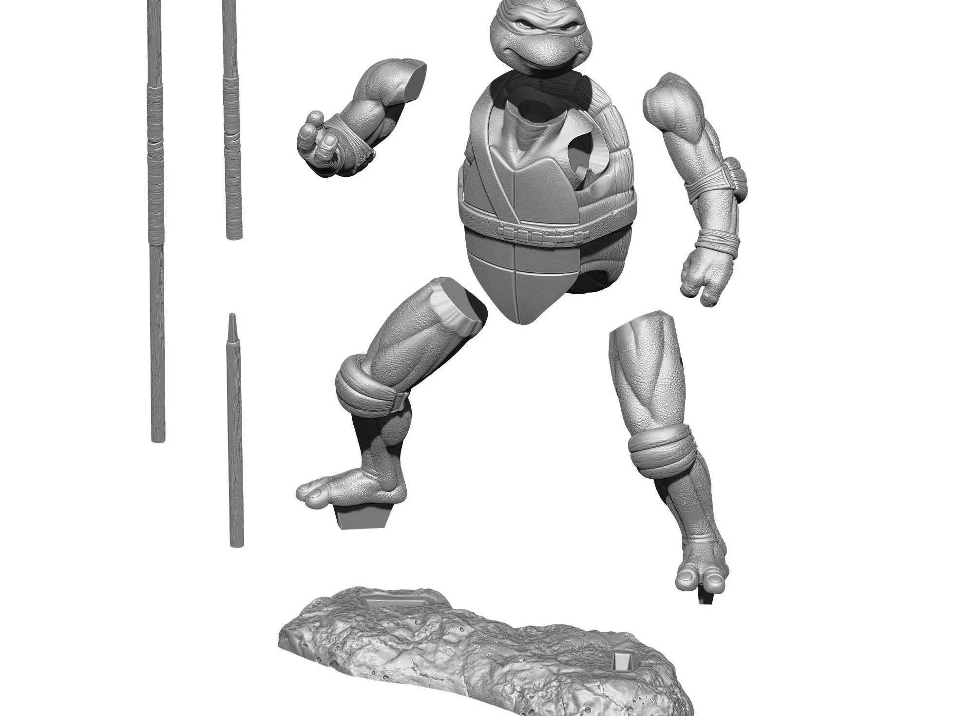 DONATELLO TMNT 1990 STL 3D print model_3