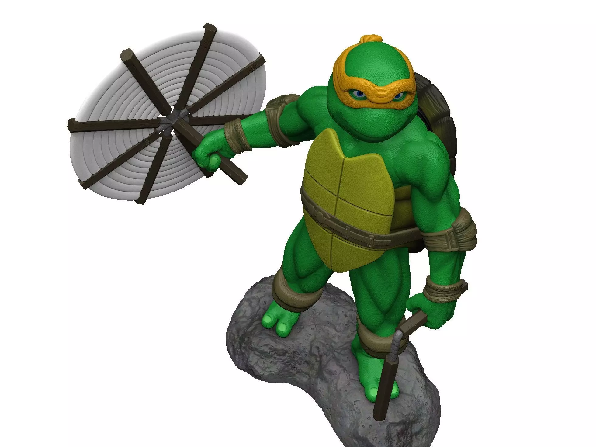 MICHELANGELLO TMNT 1990 STL 3D print model_3