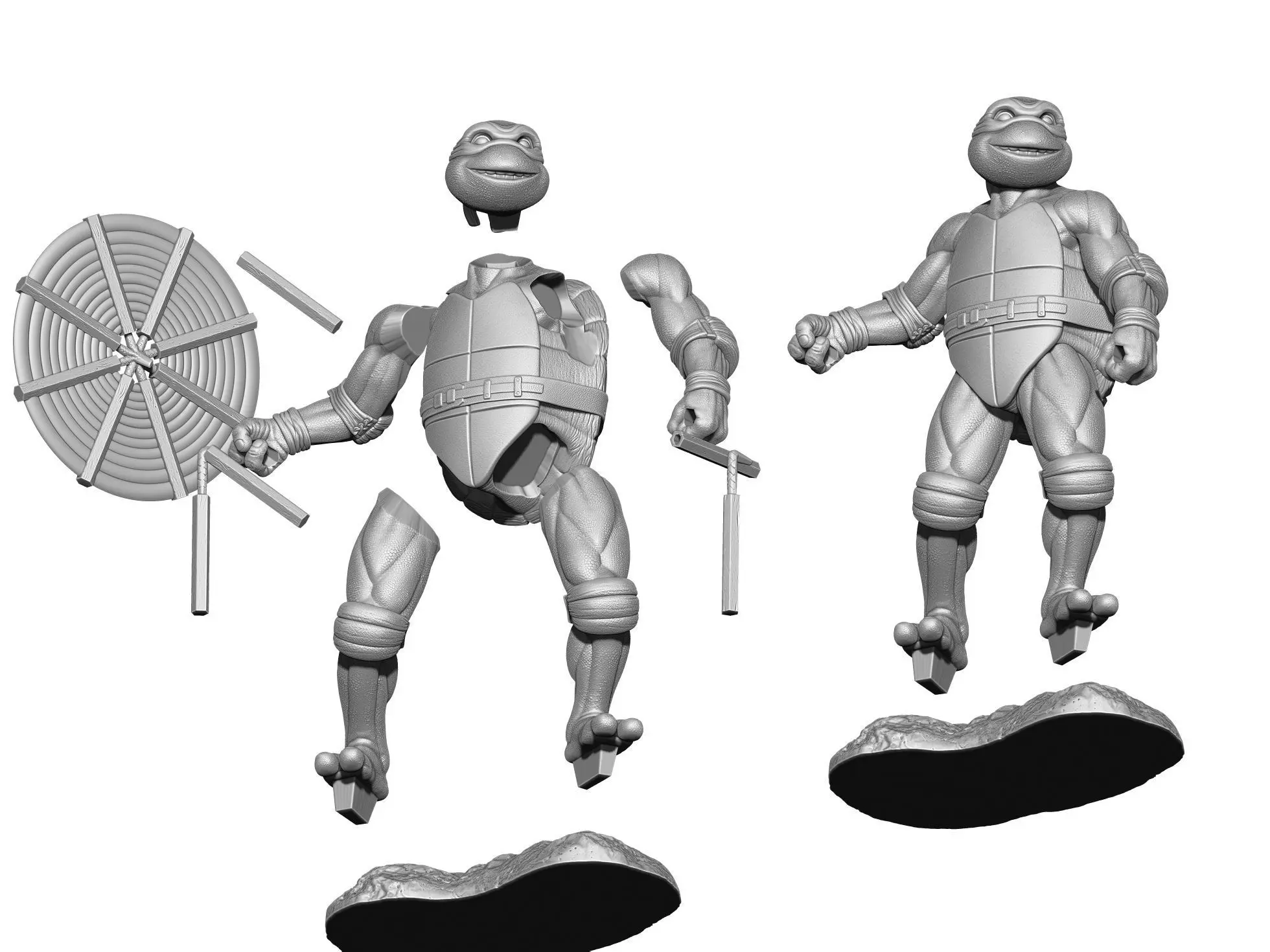 MICHELANGELLO TMNT 1990 STL 3D print model_18