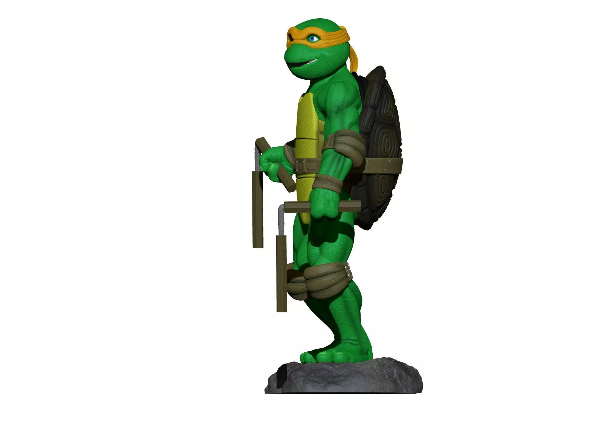 MICHELANGELLO TMNT 1990 STL 3D print model_4