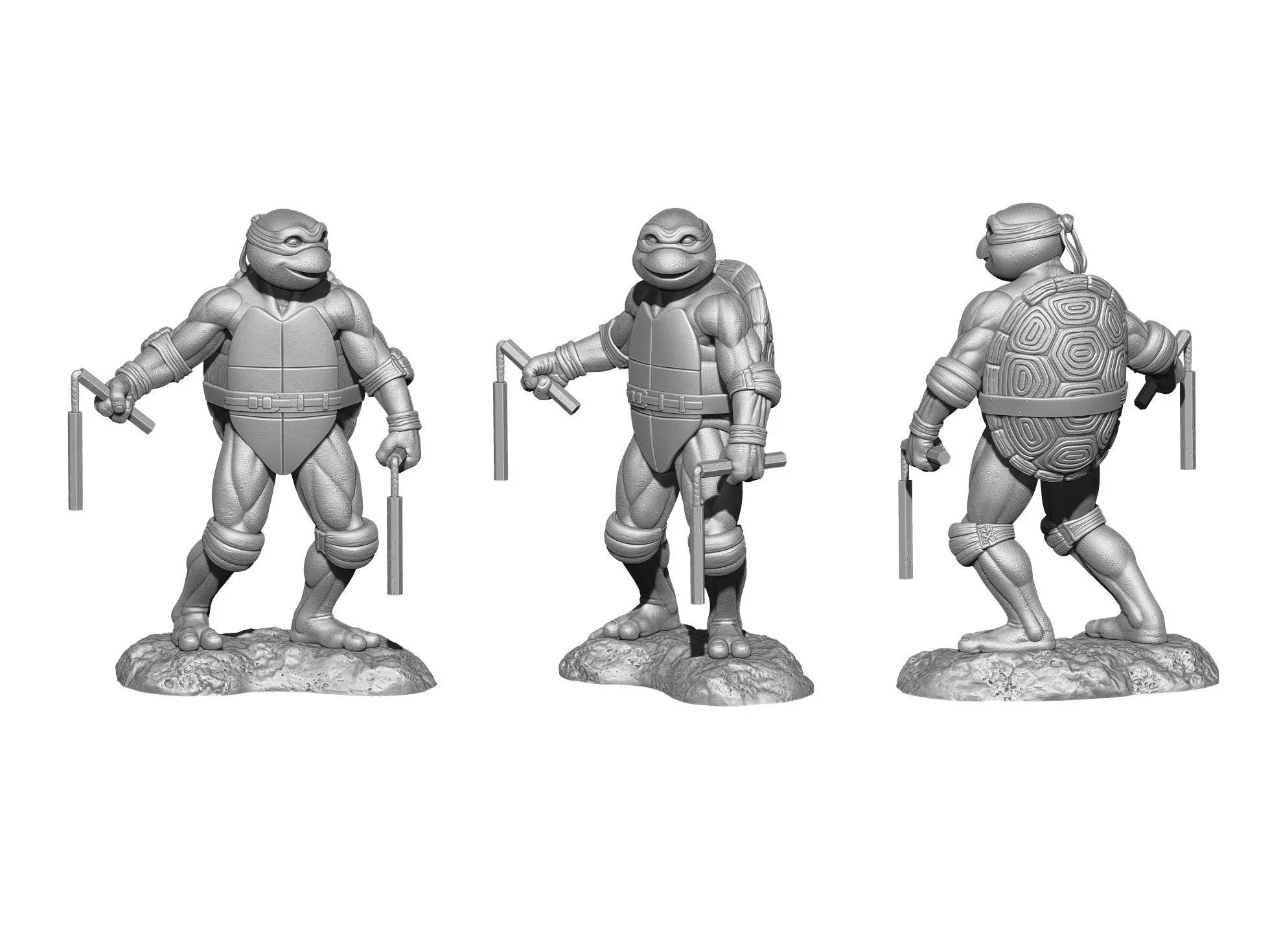 MICHELANGELLO TMNT 1990 STL 3D print model_8