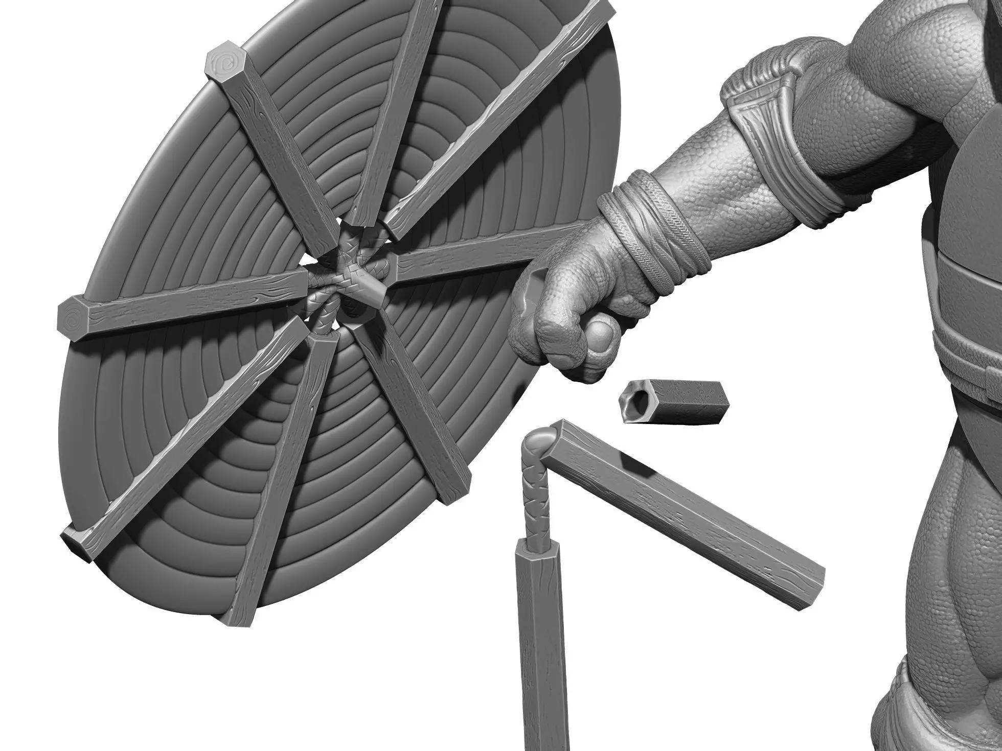 MICHELANGELLO TMNT 1990 STL 3D print model_16