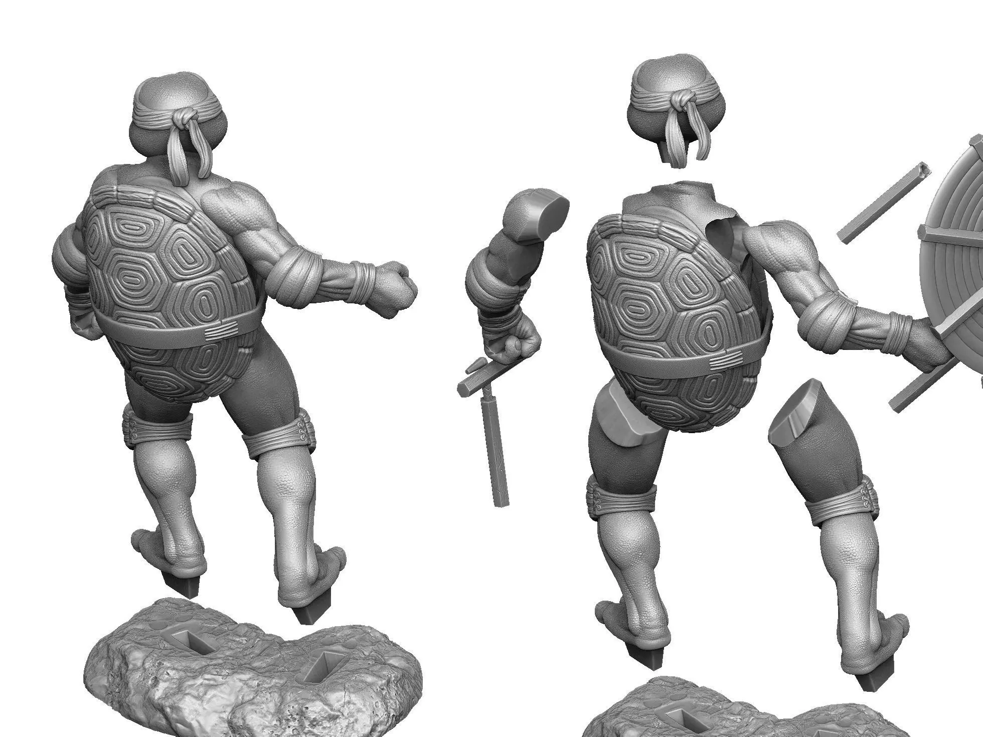 MICHELANGELLO TMNT 1990 STL 3D print model_19