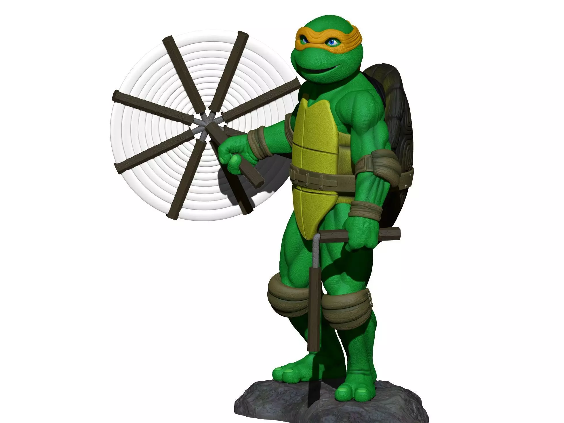 MICHELANGELLO TMNT 1990 STL 3D print model_9