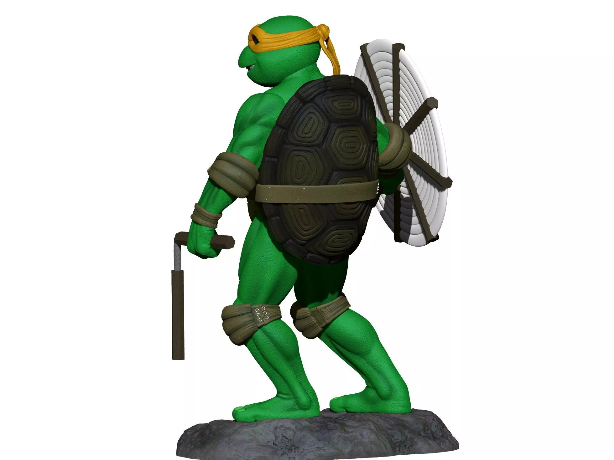 MICHELANGELLO TMNT 1990 STL 3D print model_10