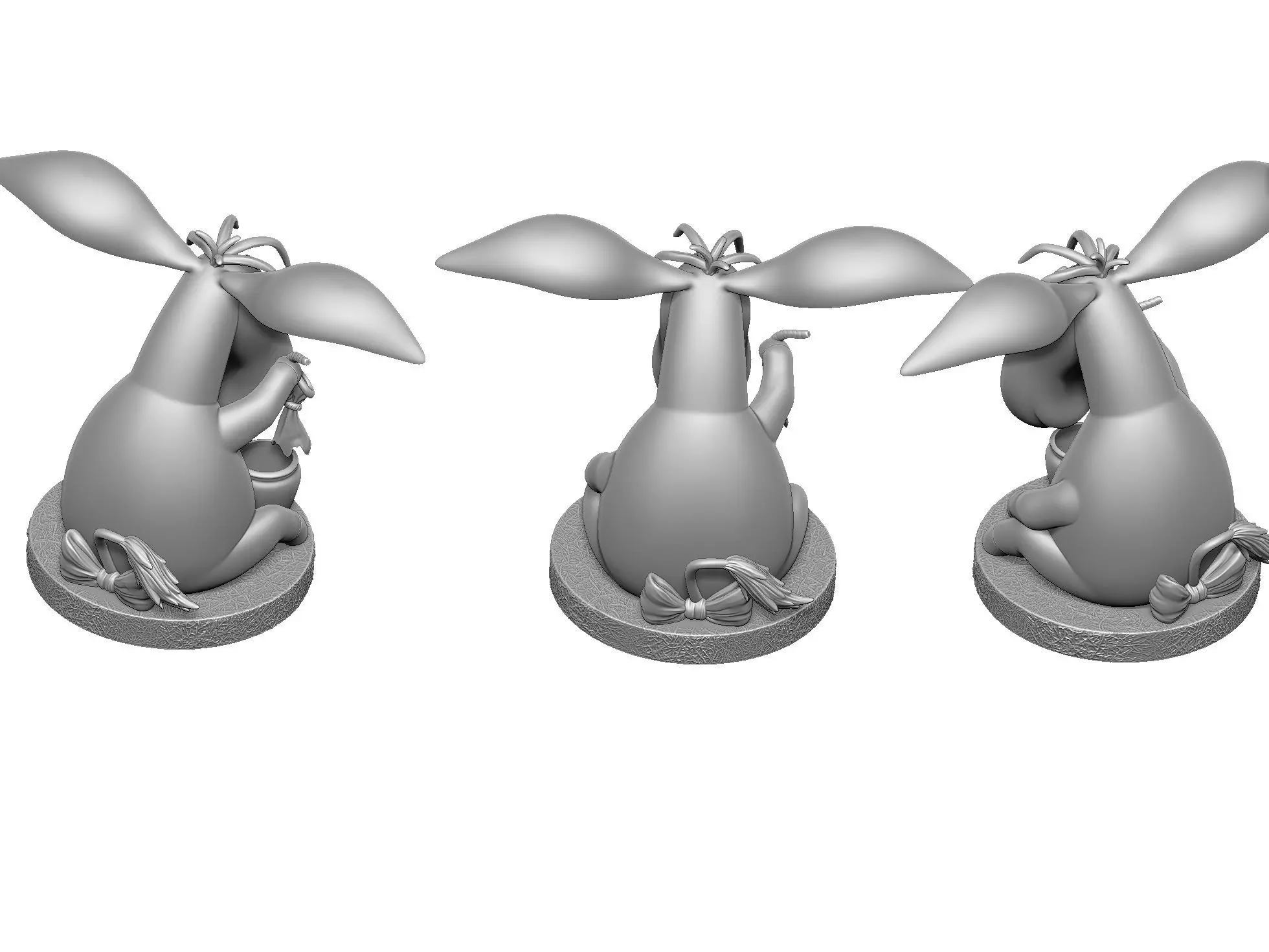 Eeyore 3 options for 3D printing STL 3D print model_20