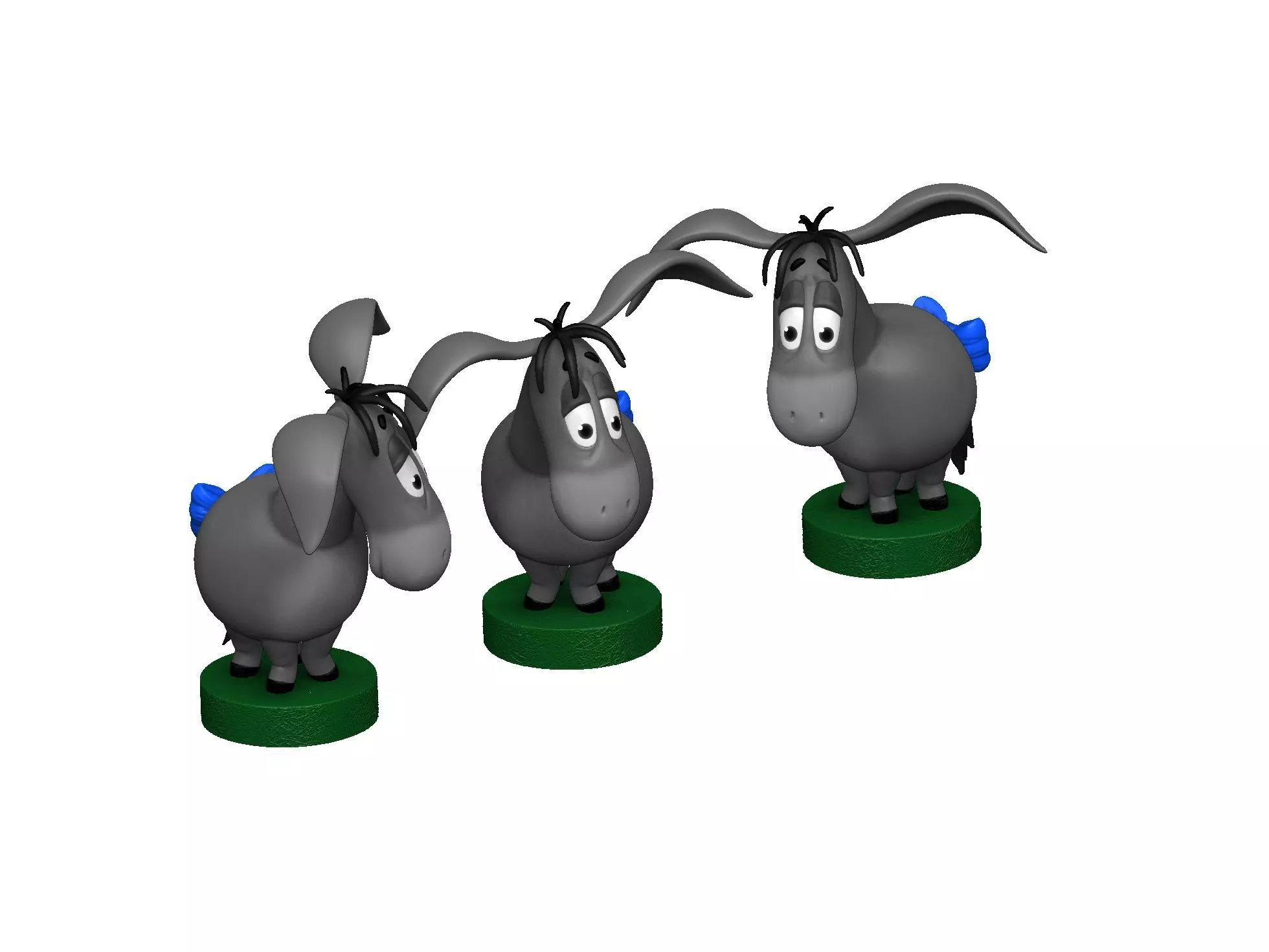 Eeyore 3 options for 3D printing STL 3D print model_5