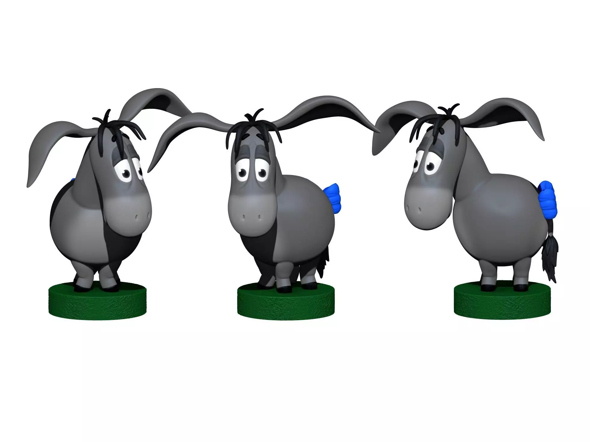 Eeyore 3 options for 3D printing STL 3D print model_16