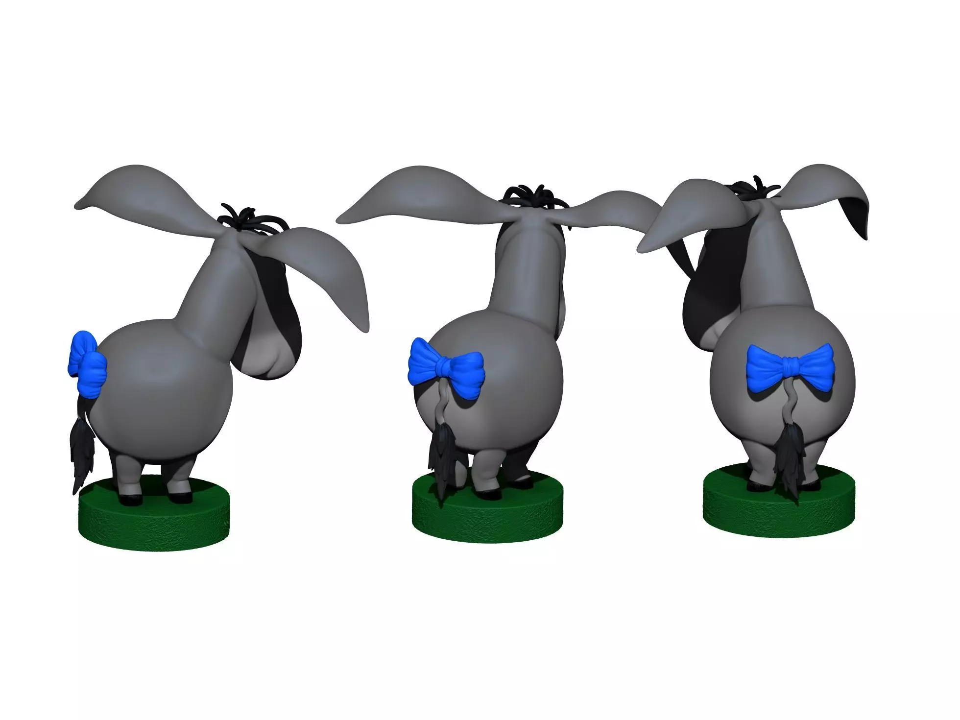 Eeyore 3 options for 3D printing STL 3D print model_19