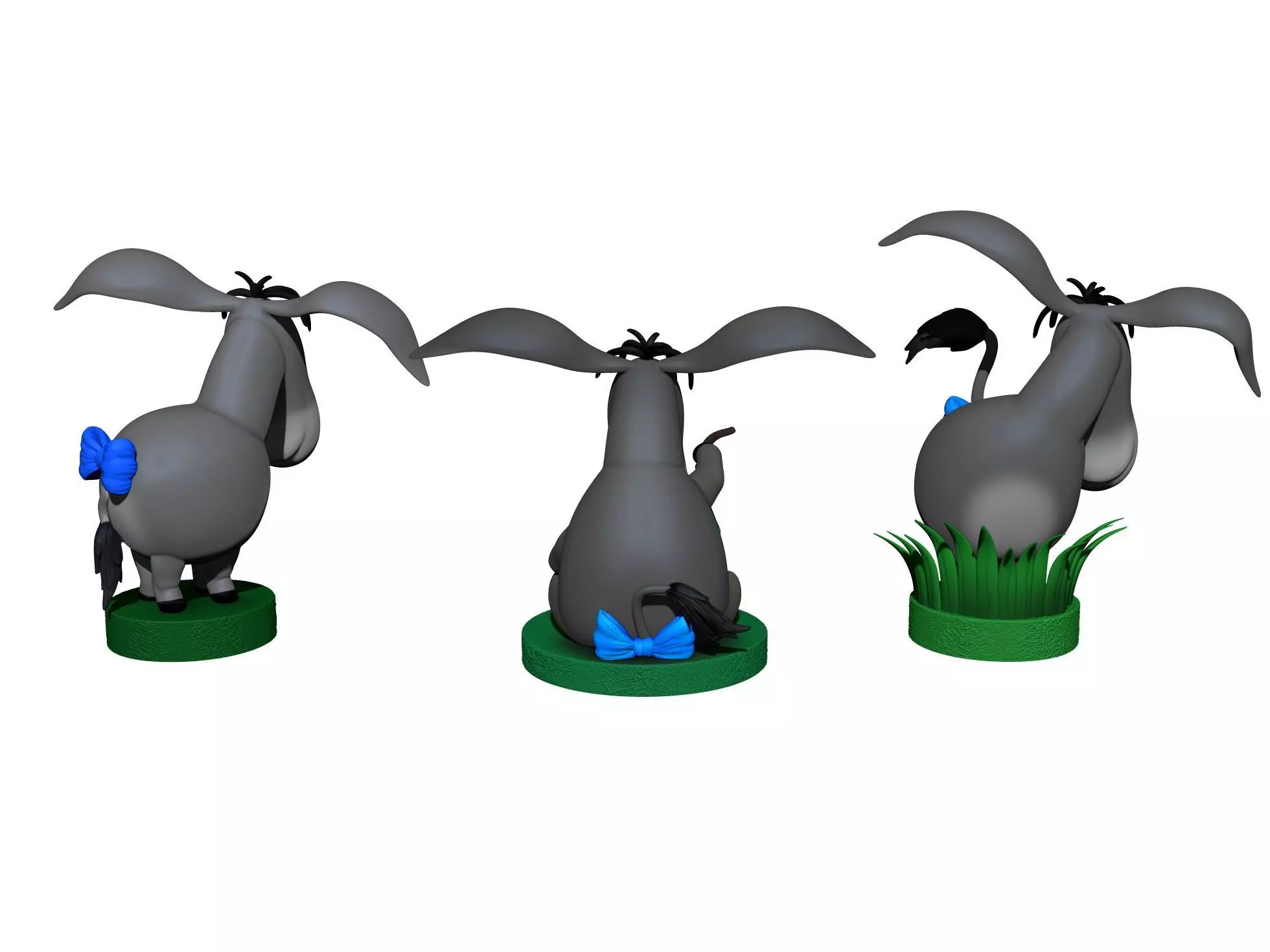 Eeyore 3 options for 3D printing STL 3D print model_15