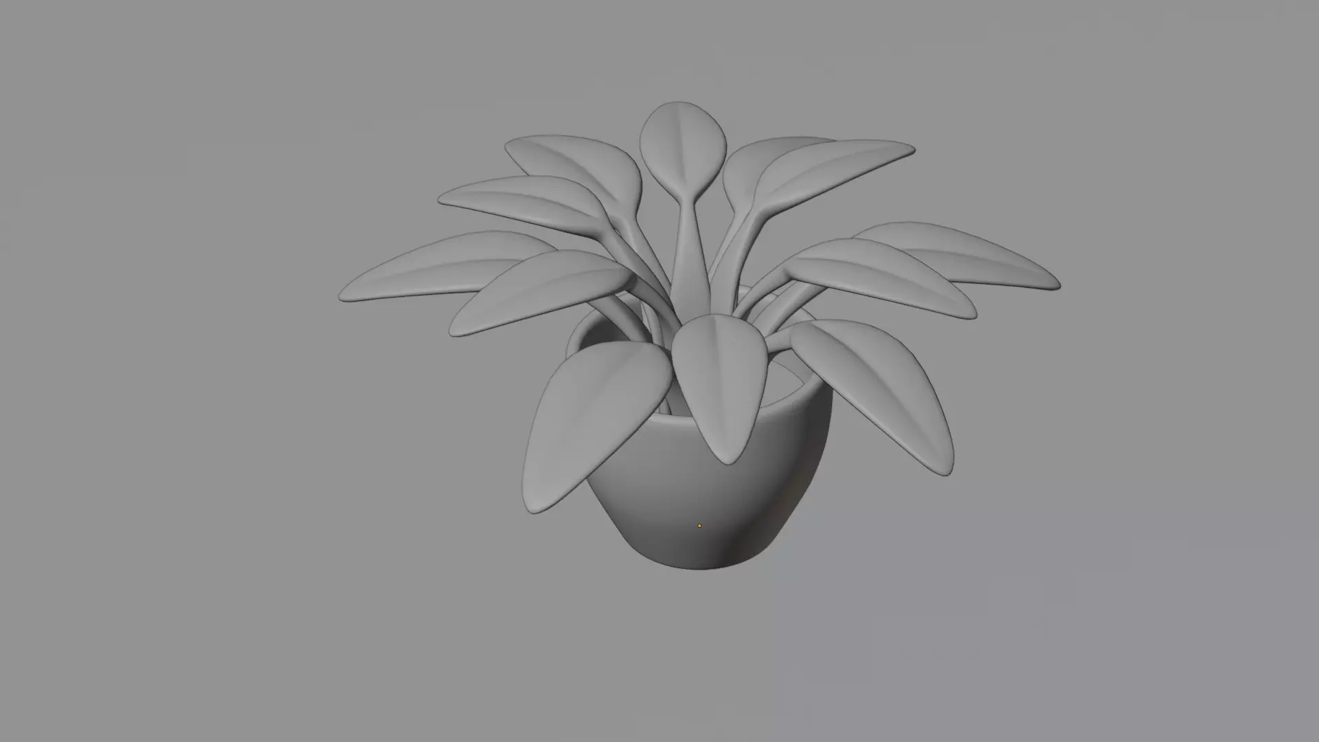 Indoor Stylized Plant 3D model_3