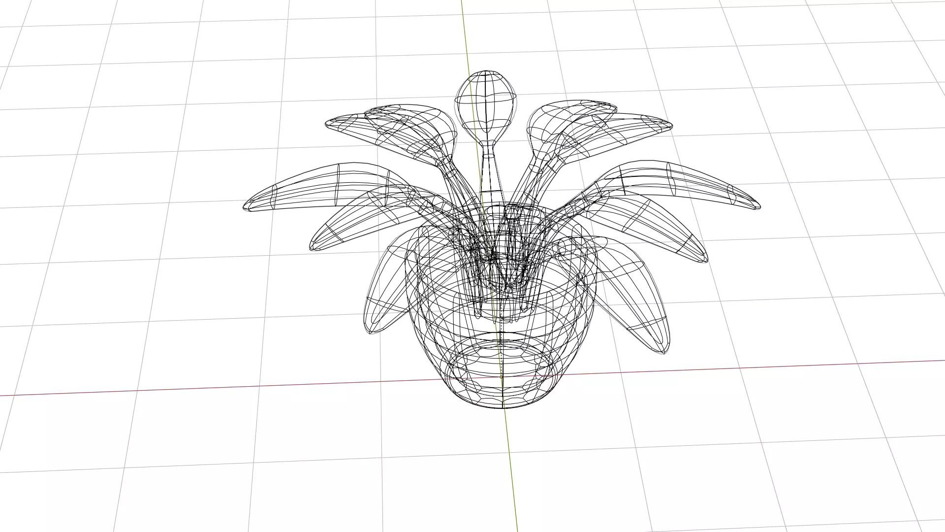 Indoor Stylized Plant 3D model_6