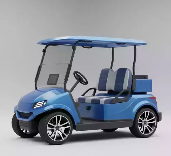  Blue Golf Cart