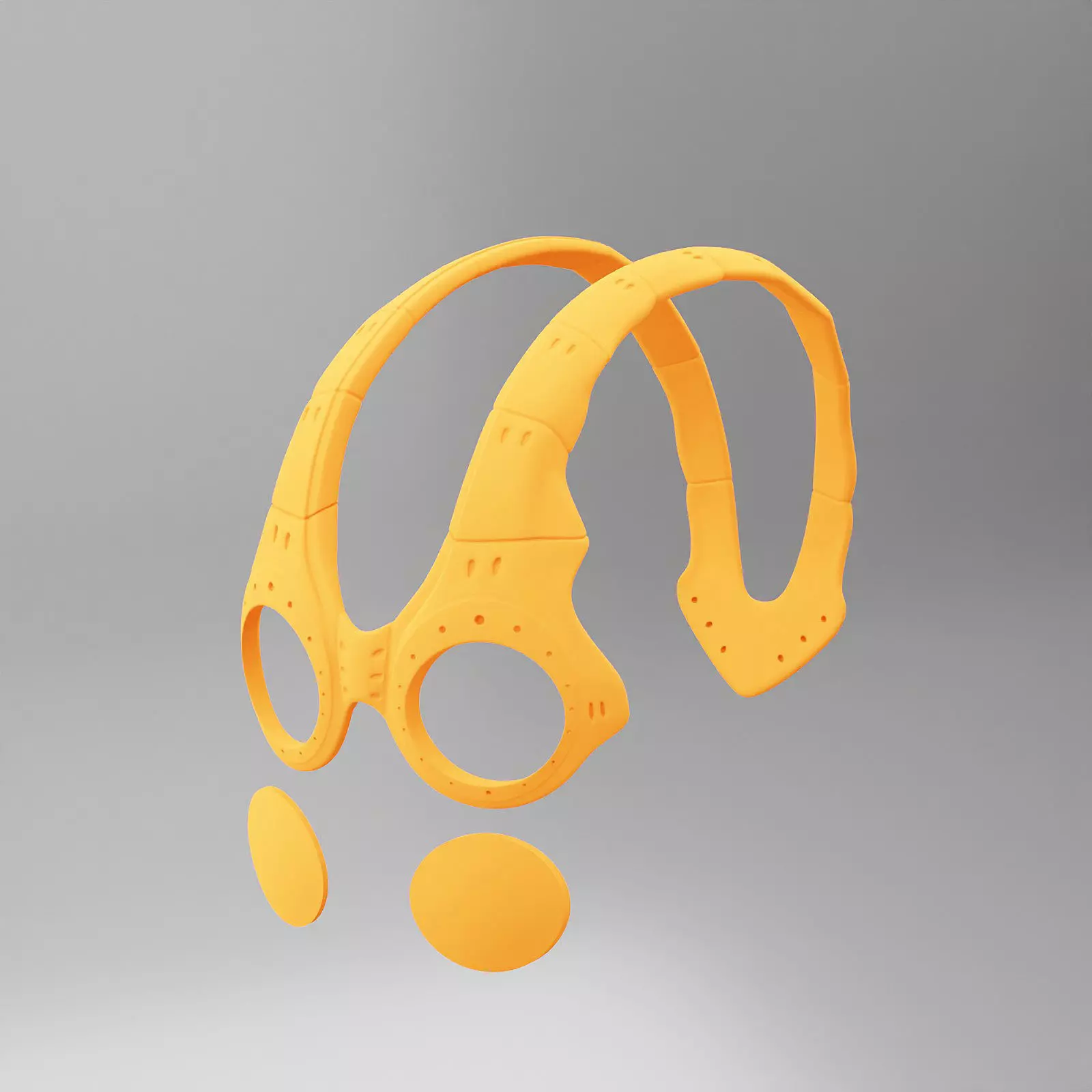 Oakley over the top glasses 3D print model_3