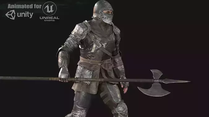 NPC Guardian1 Low-poly 3D model