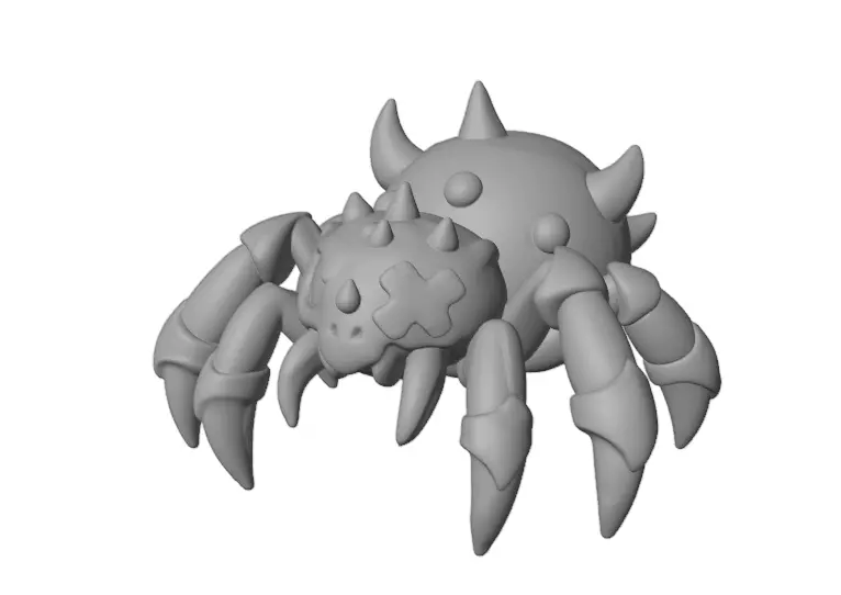 Spider STL Spiky Cute Halloween 3D Printable Collectible Figure 3D print model_4
