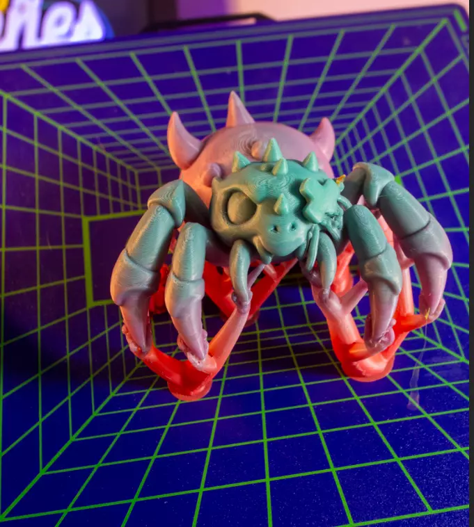 Spider STL Spiky Cute Halloween 3D Printable Collectible Figure 3D print model_1
