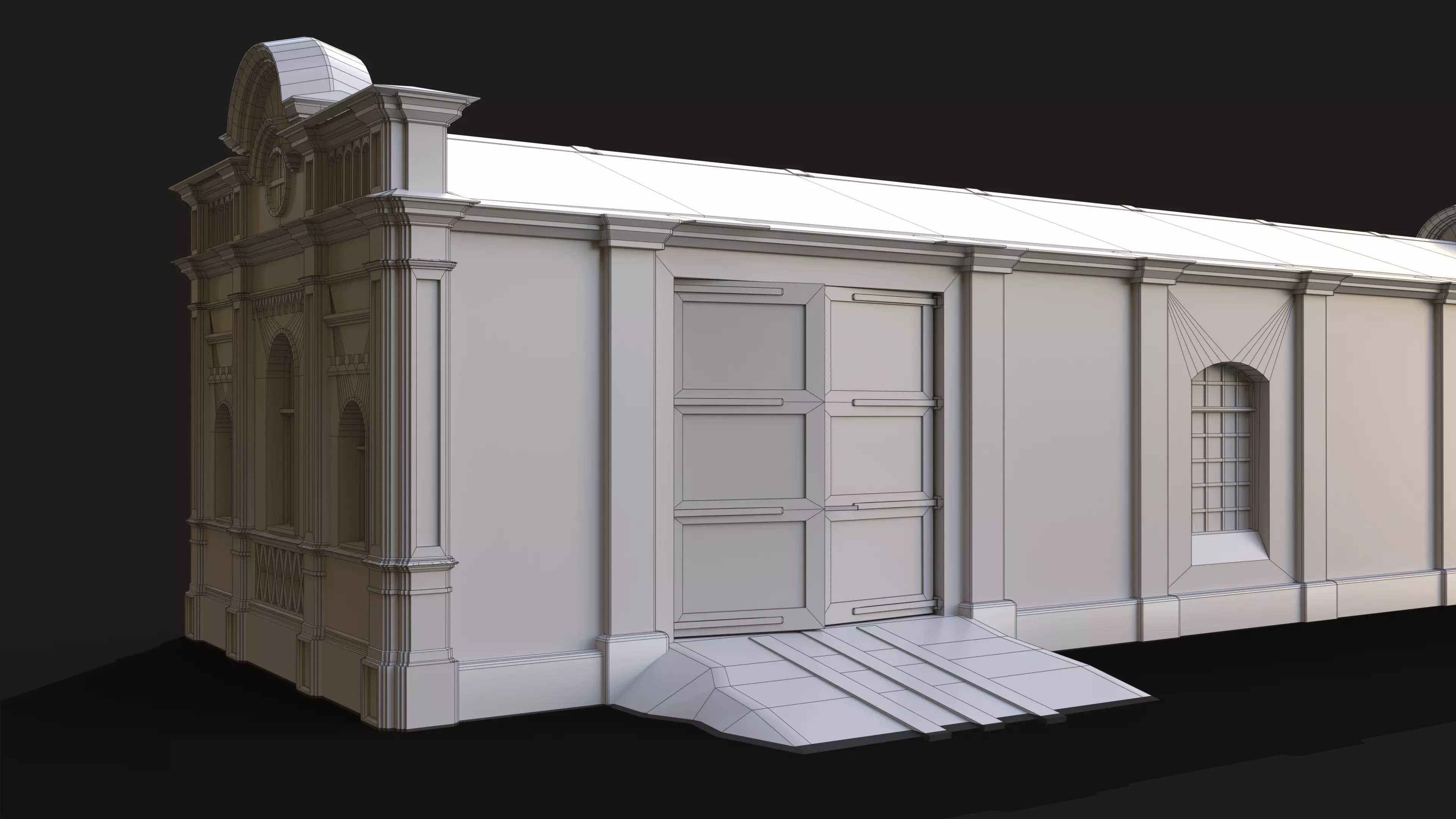 Old Wine Warehouse Low-poly 3D model_12