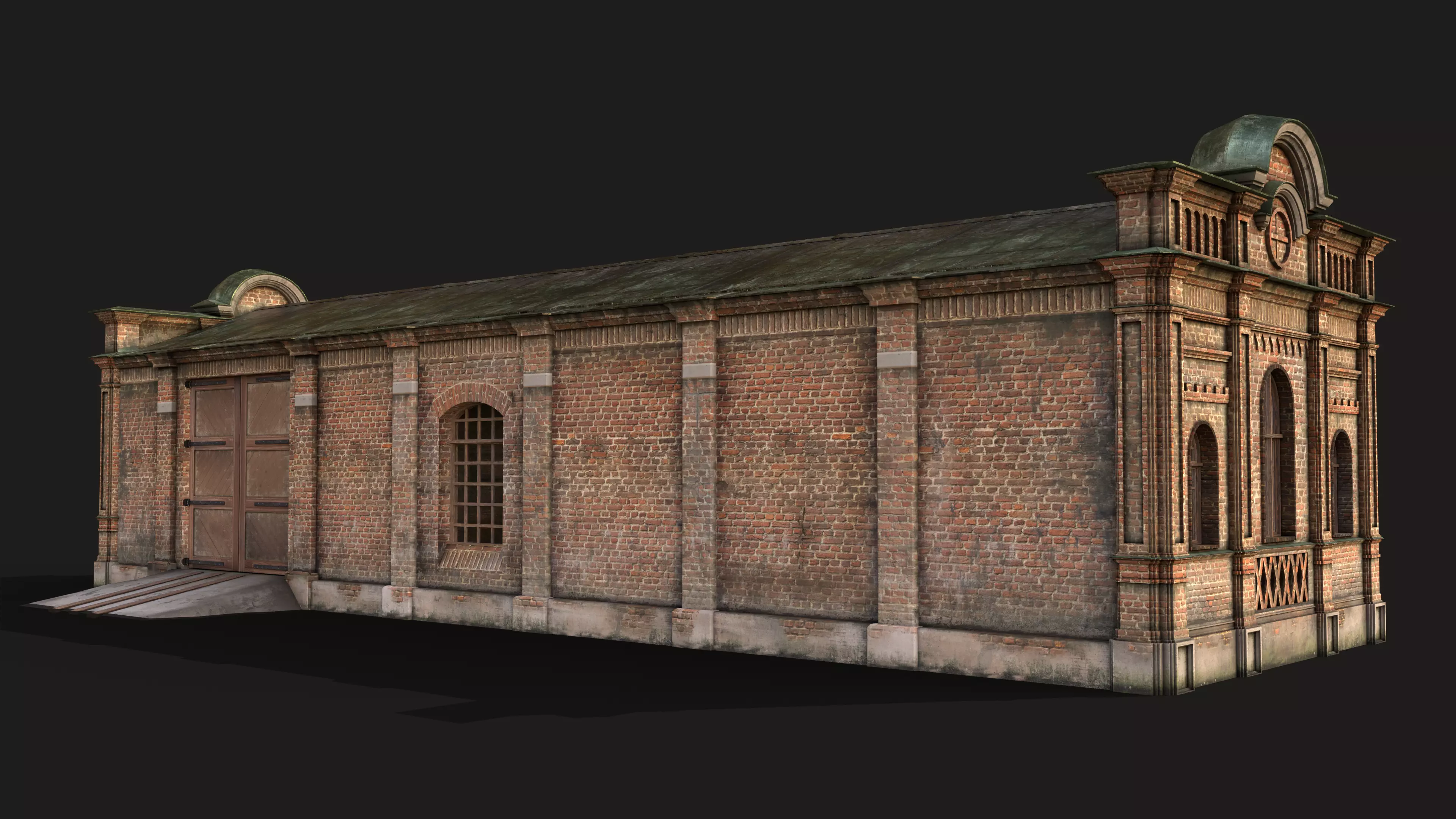 Old Wine Warehouse Low-poly 3D model_6