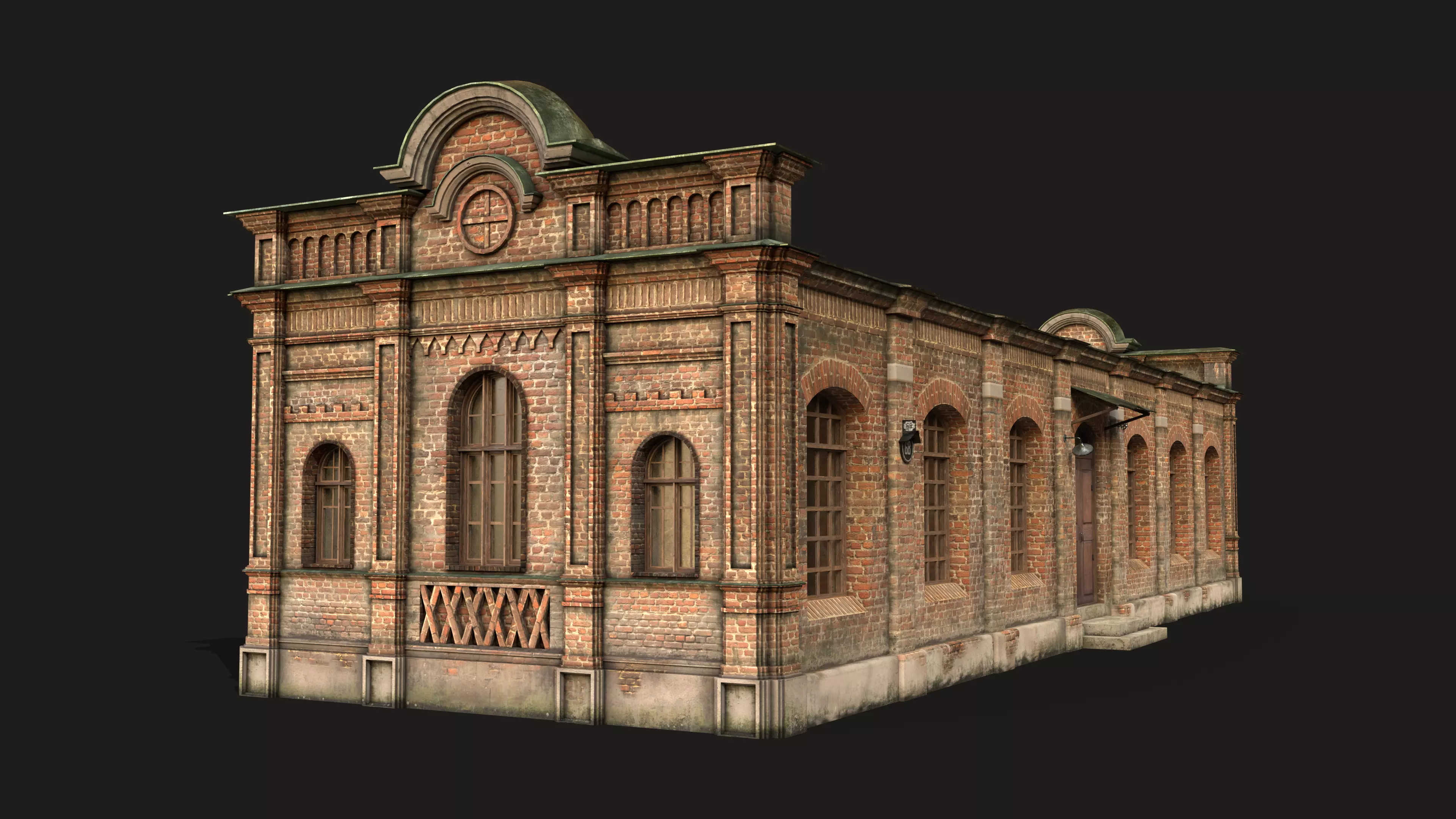 Old Wine Warehouse Low-poly 3D model_1