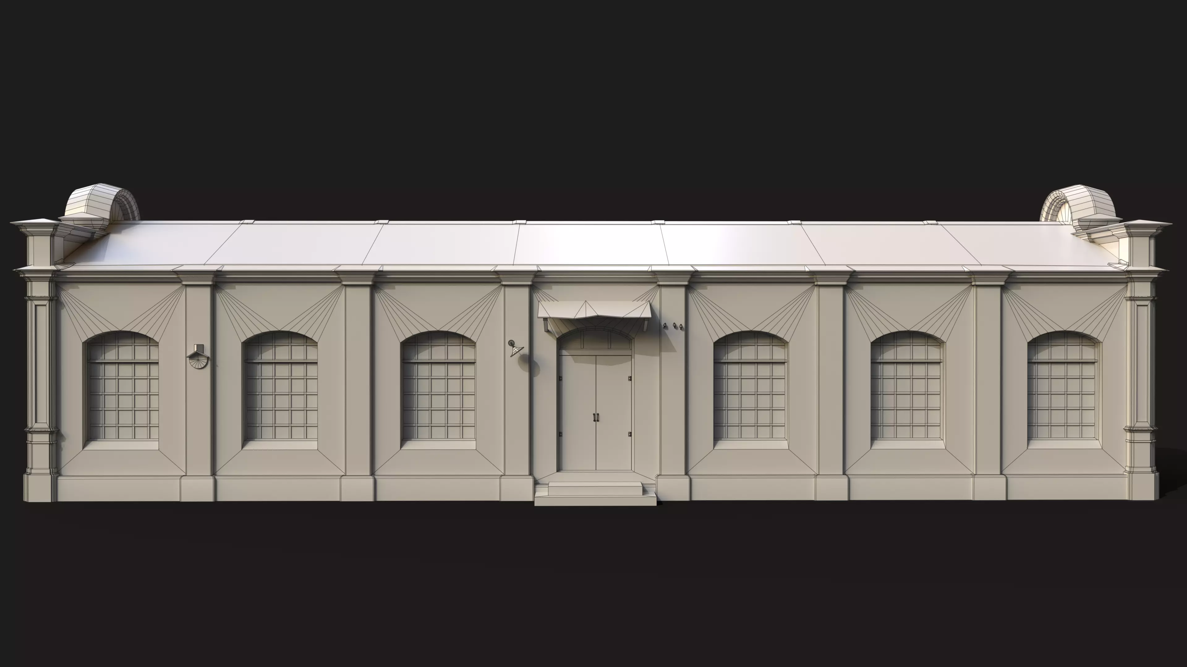 Old Wine Warehouse Low-poly 3D model_11