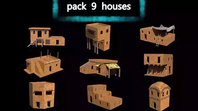 9 Old Arabian Mud Houses 