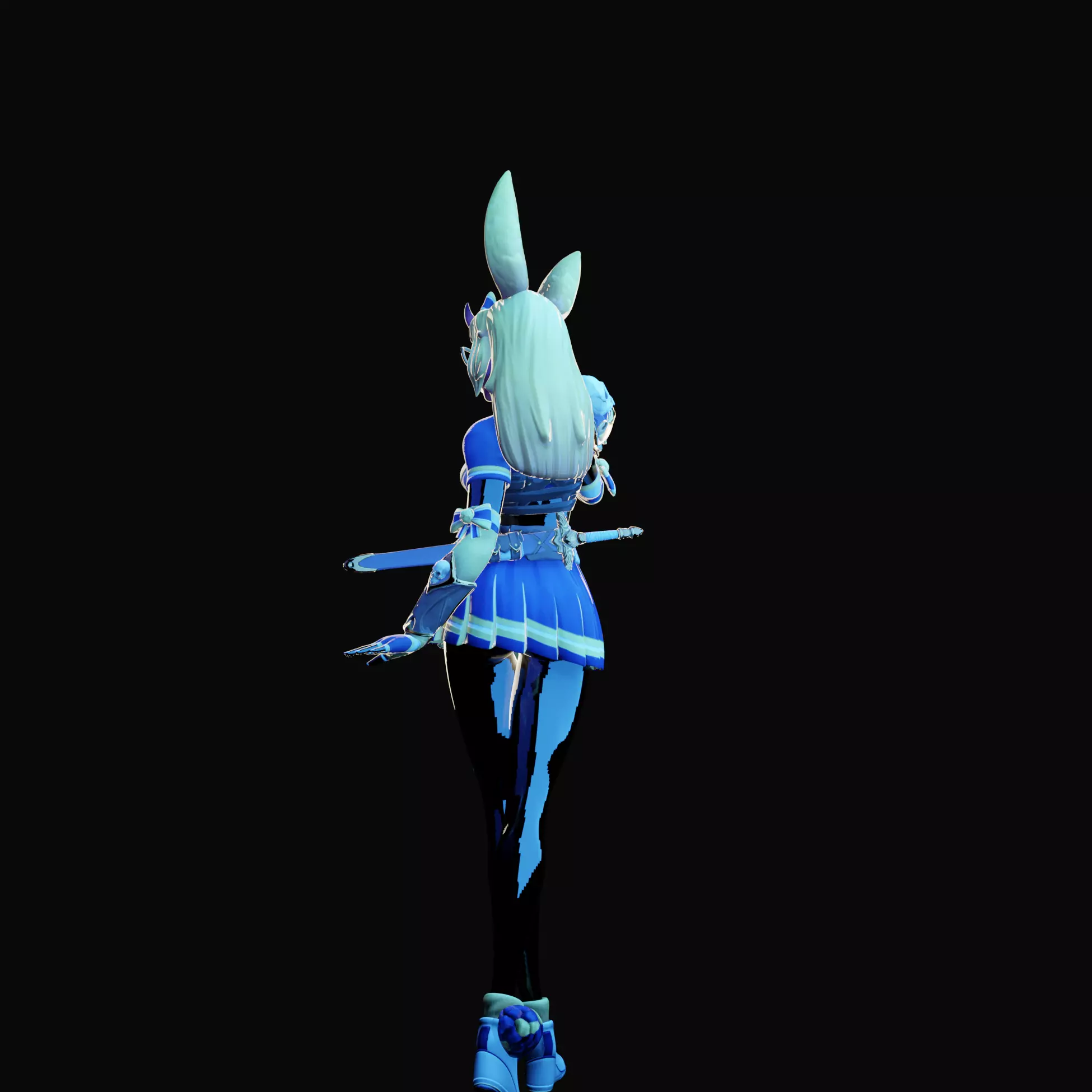 Cute Woman Rogue Wearing Rabbit Ears 3D print model_8