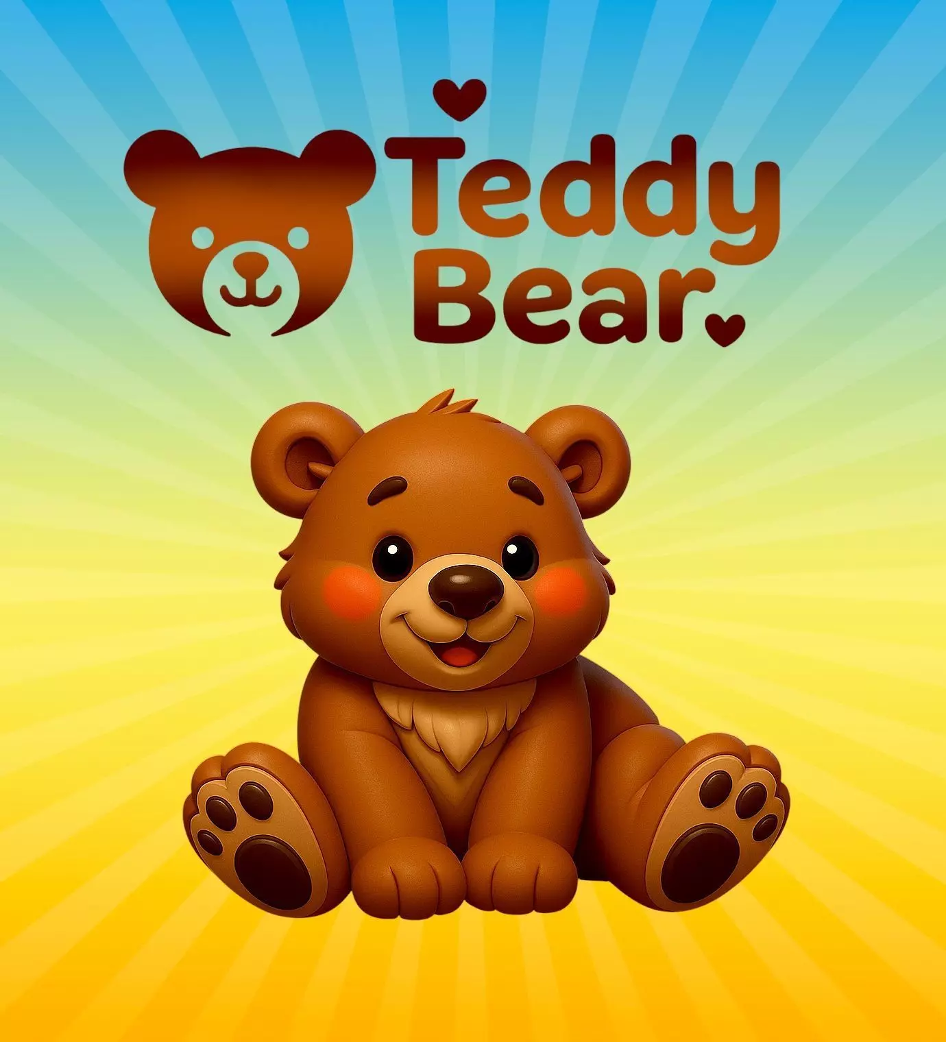 Cute Teddy Bear 3D Model 3D print model