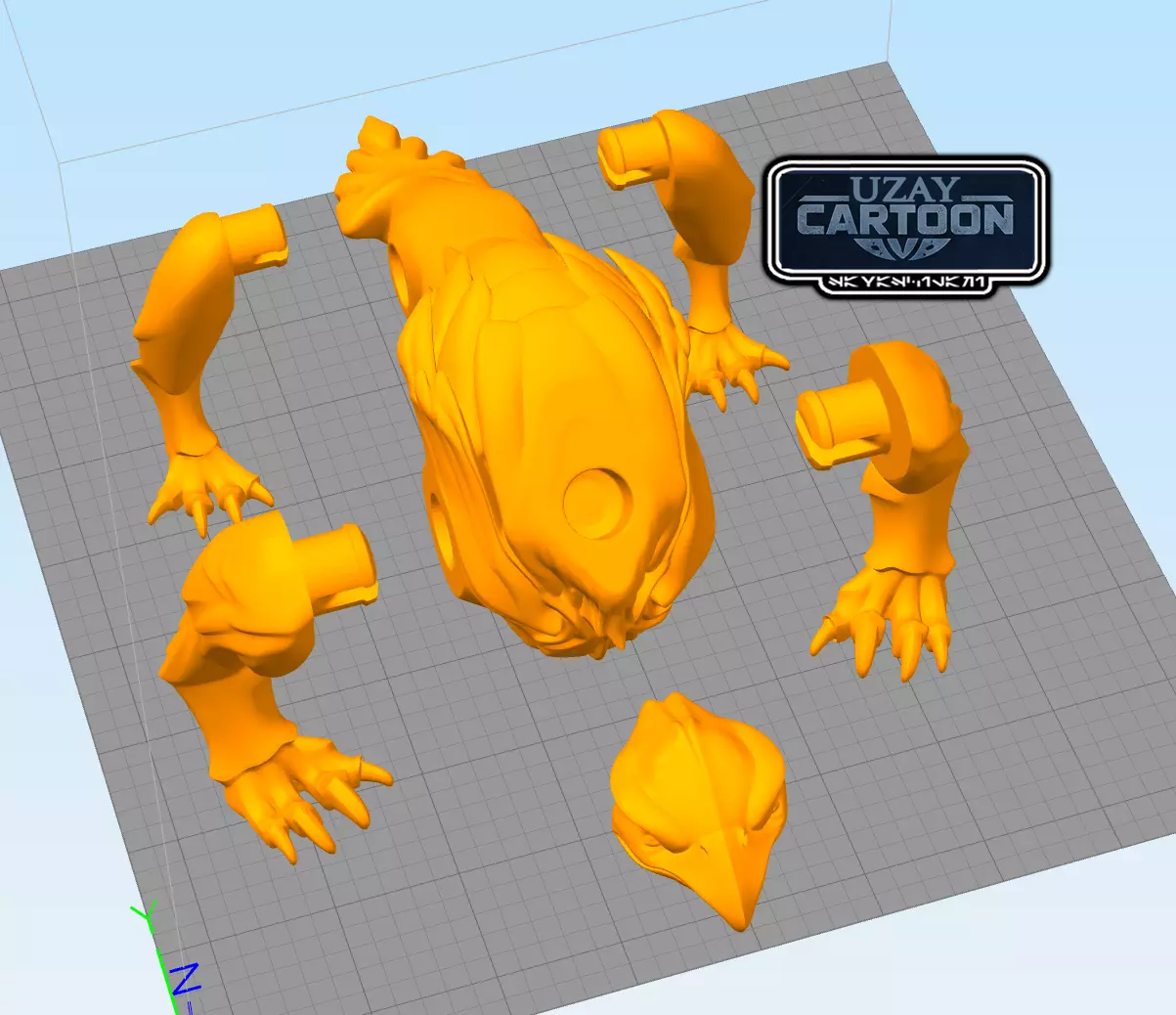 Star wars Clone wars articulated Mastiff phalone  3D print model_5