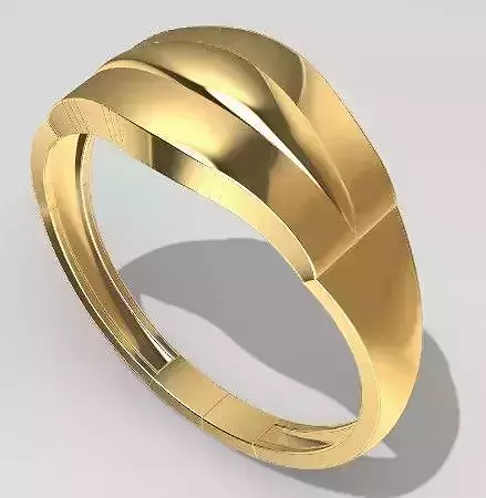 Sculpted Wave Band Ring  Size 7