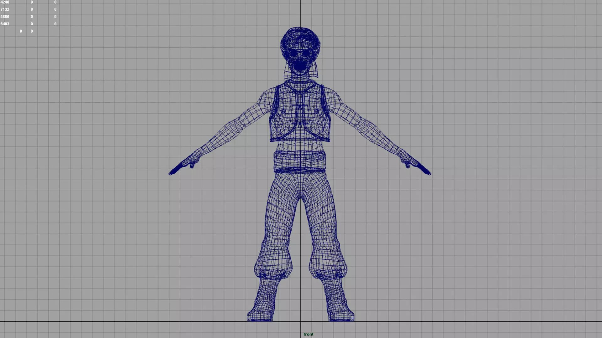 Historical cartoon young boy 3D model_6