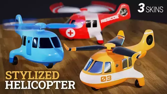 Stylized Helicopter Toy