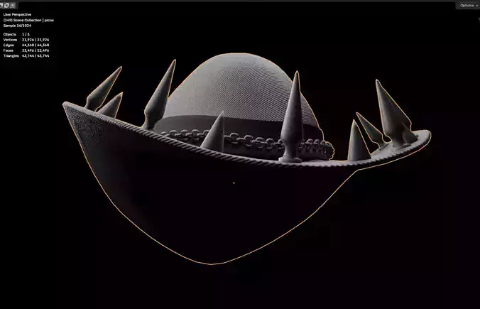 Cowboy Hat Low-poly 3D model