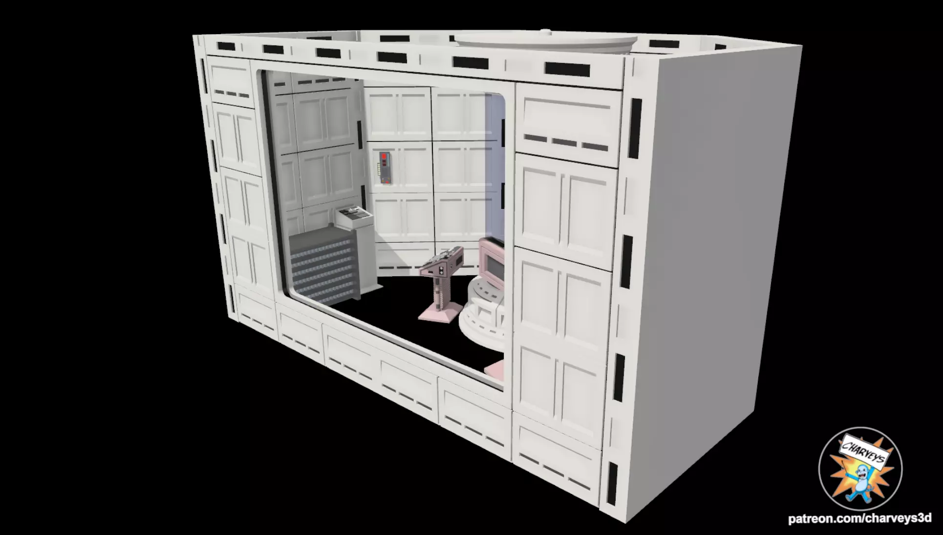 Star Wars Echo Base Medical Center for 4 and 6 inch figures 3D print model_2