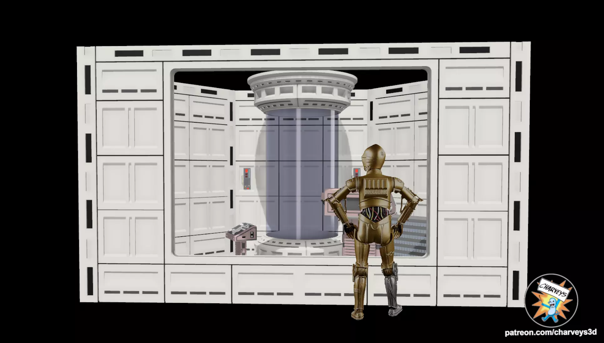 Star Wars Echo Base Medical Center for 4 and 6 inch figures 3D print model_0
