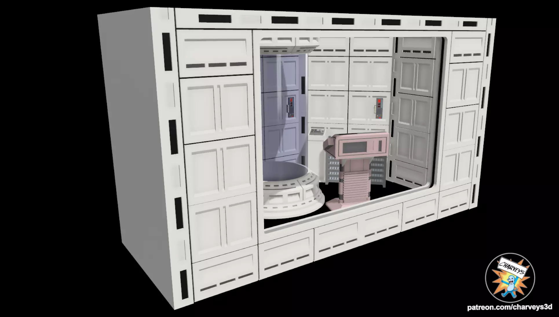 Star Wars Echo Base Medical Center for 4 and 6 inch figures 3D print model_3