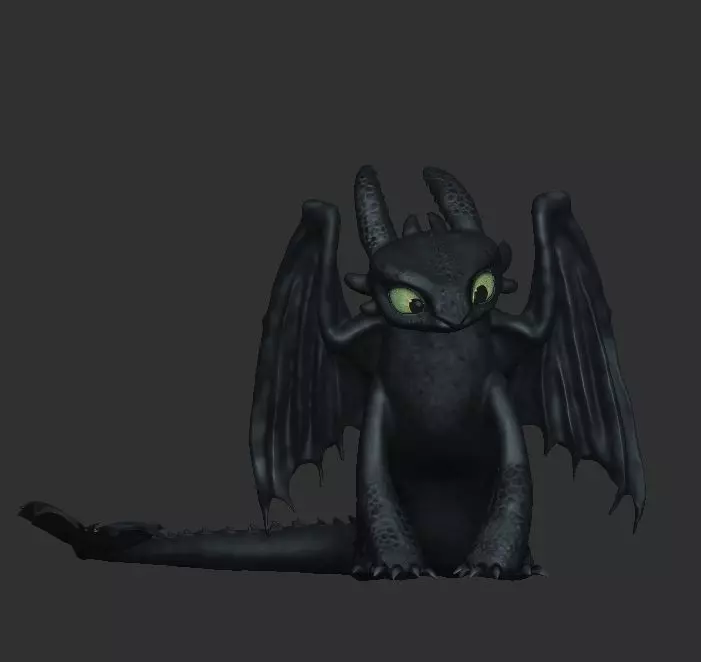Toothless from how to train your dragon 3D print model