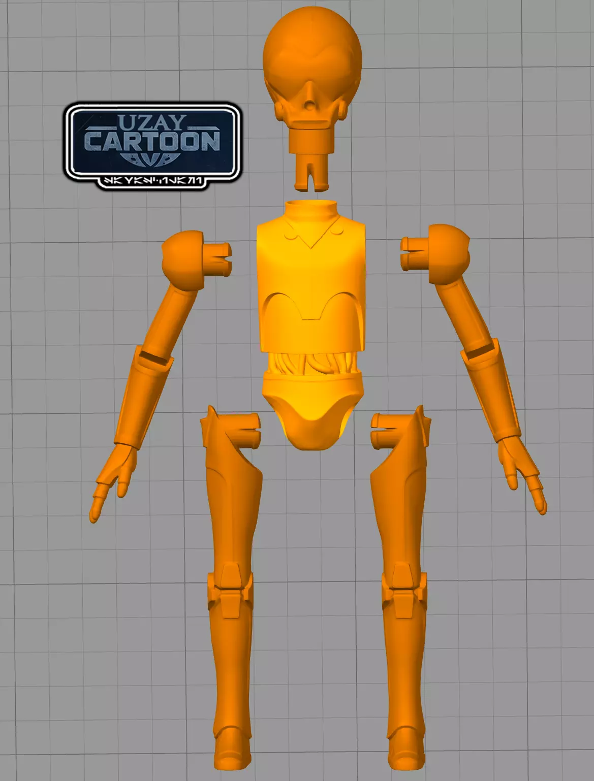 Star wars The Rebels articulated AP-5N   3D print model_4